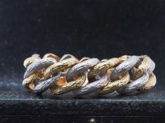 Estate Tiffany & Co. 18K Two Tone Hammered Link Bracelet - VHK#1002