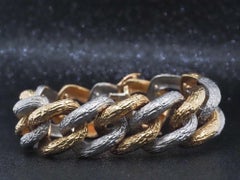 Pulsera de eslabones martillados Tiffany & Co. de 18 quilates en dos tonos - VHK#1002