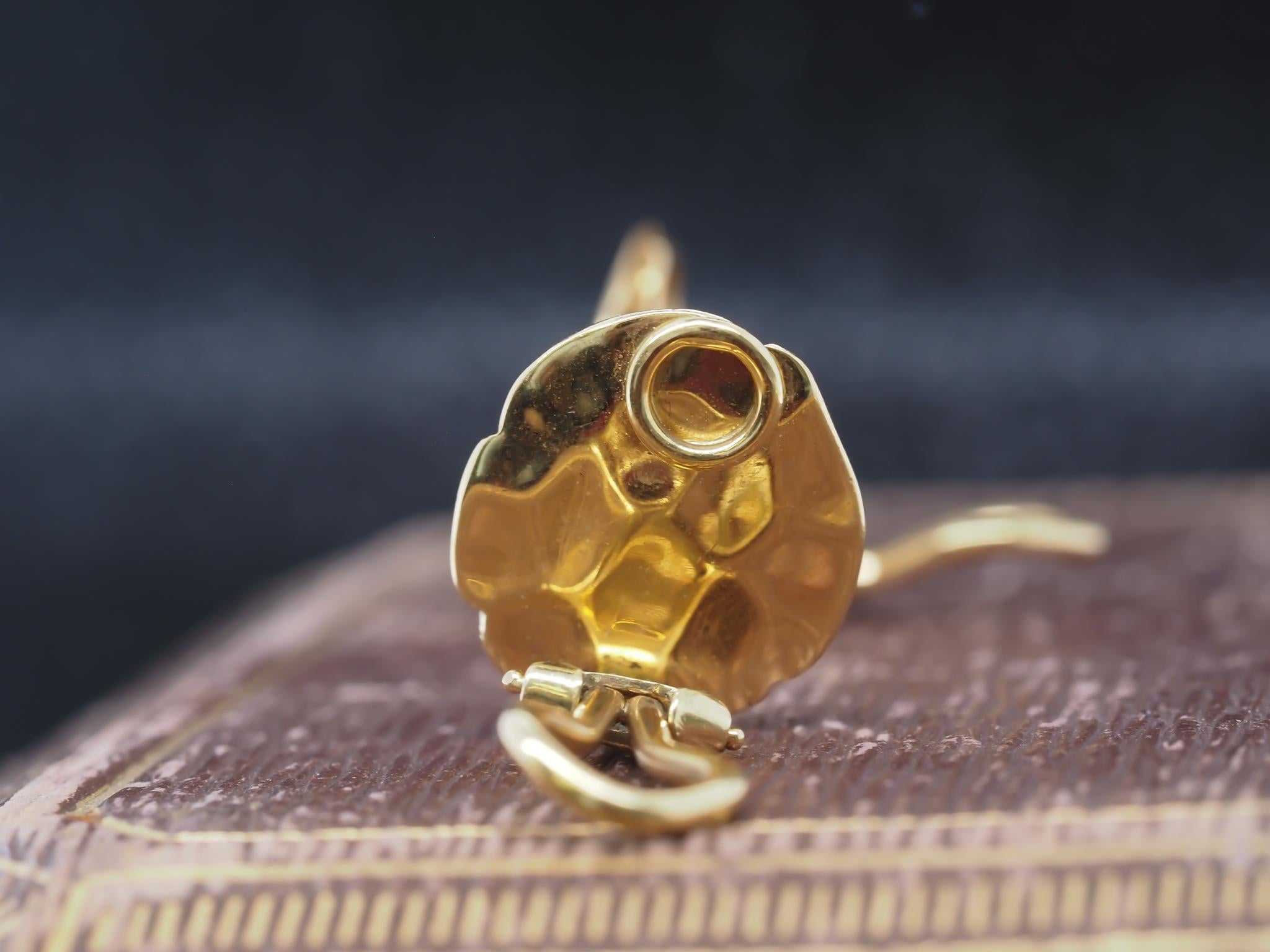 Tenuta Tiffany & Co. - Orecchini con rana e pad in oro giallo 18 carati - VHK#1001 in vendita 2