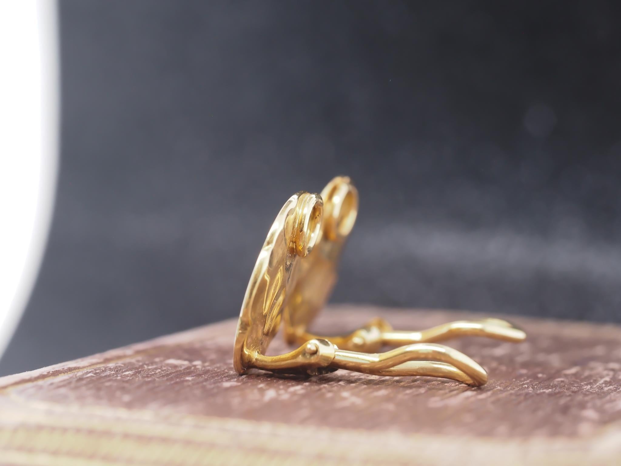 Tenuta Tiffany & Co. - Orecchini con rana e pad in oro giallo 18 carati - VHK#1001 in vendita 3