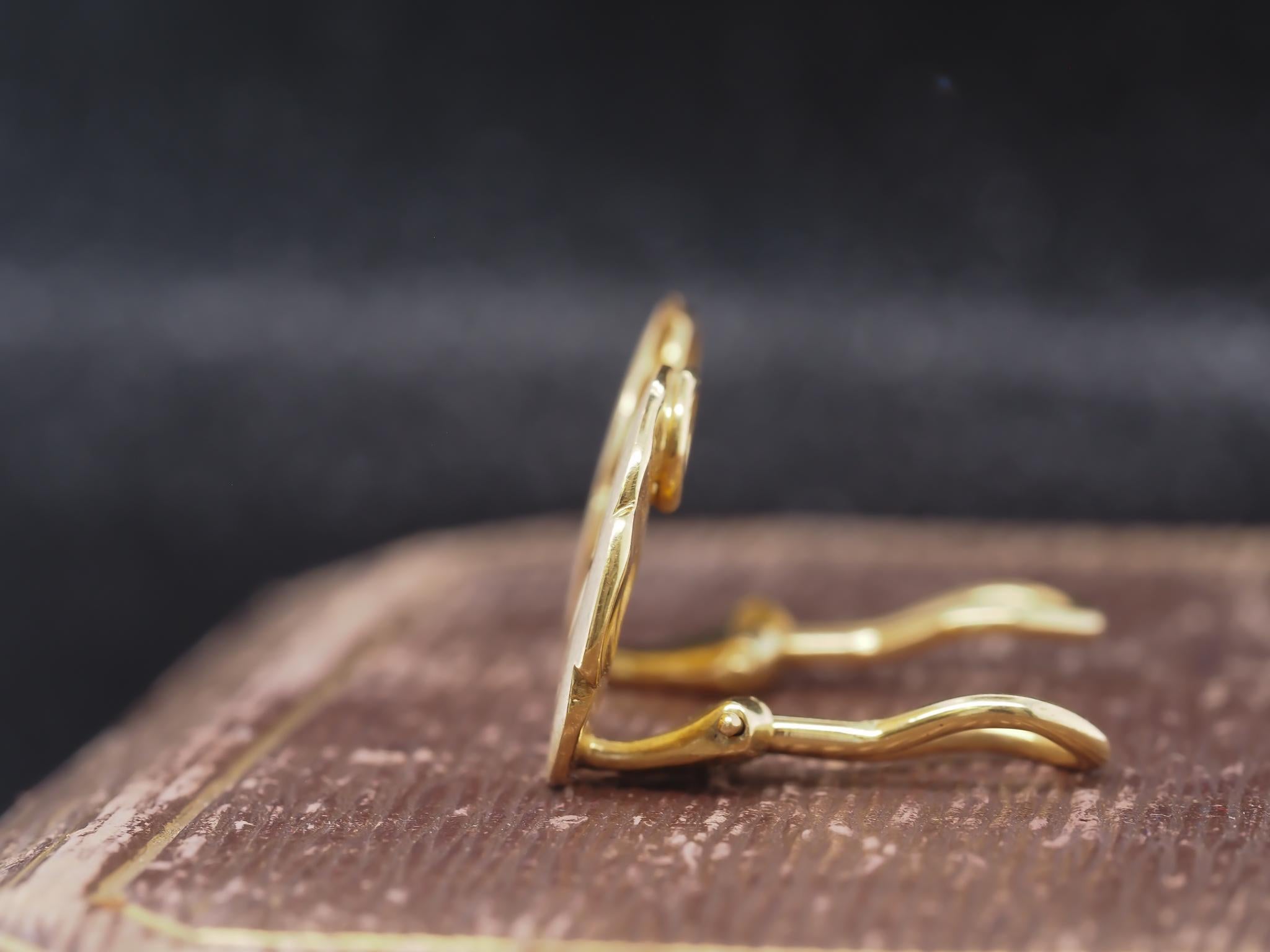 Tenuta Tiffany & Co. - Orecchini con rana e pad in oro giallo 18 carati - VHK#1001 in vendita 4