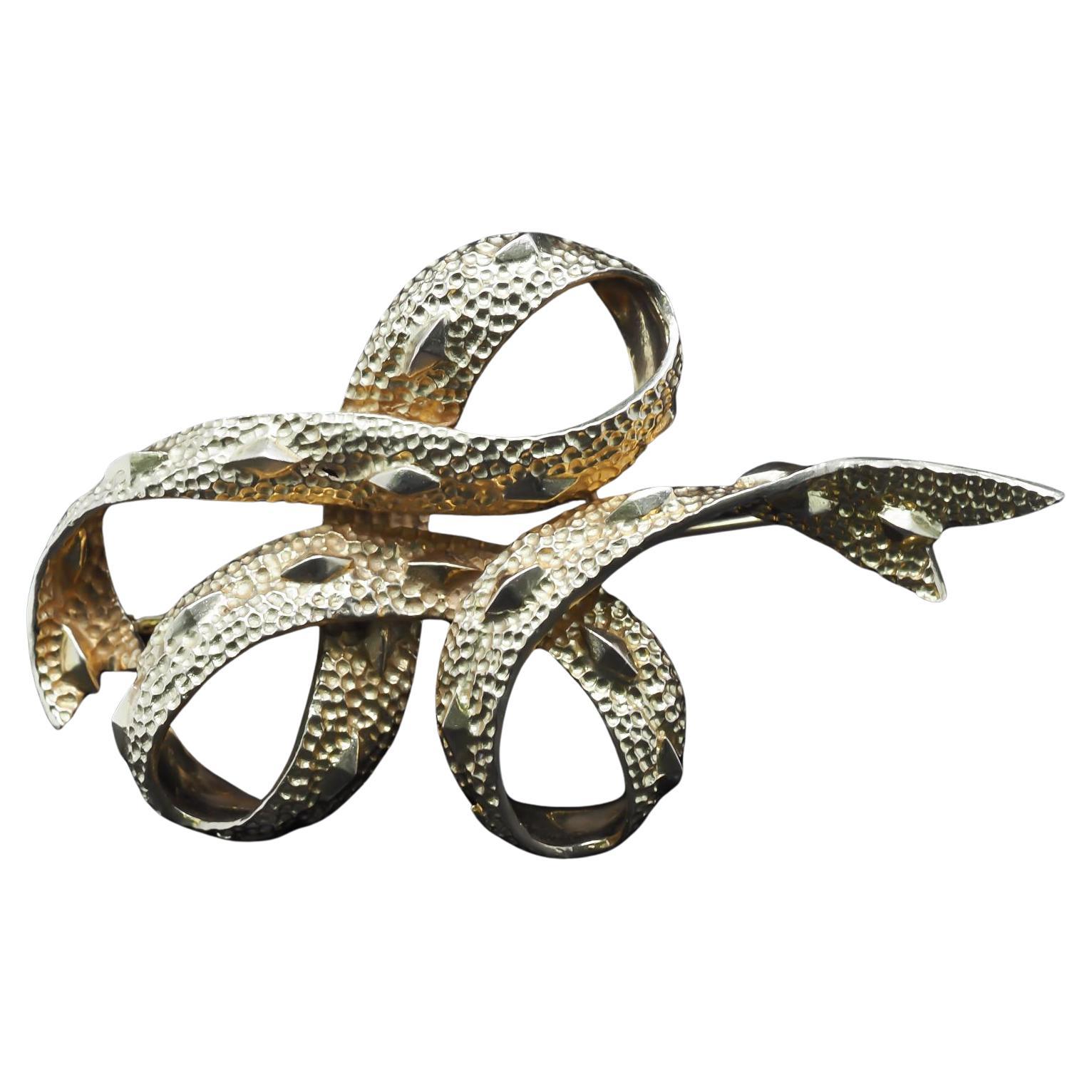 Broche Estate Tiffany & Co. de oro amarillo de 18 quilates con textura - VHK#270a