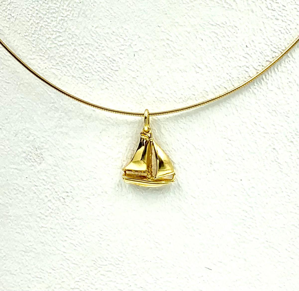 Twenty years from now, you will be more disappointed by the things you didn't do than those you did. So throw off the bow lines. Sail away from safe harbor. Catch the wind in your sails. Explore. Dream. Discover. 
- Mark Twain
Beautiful nautical 18K
