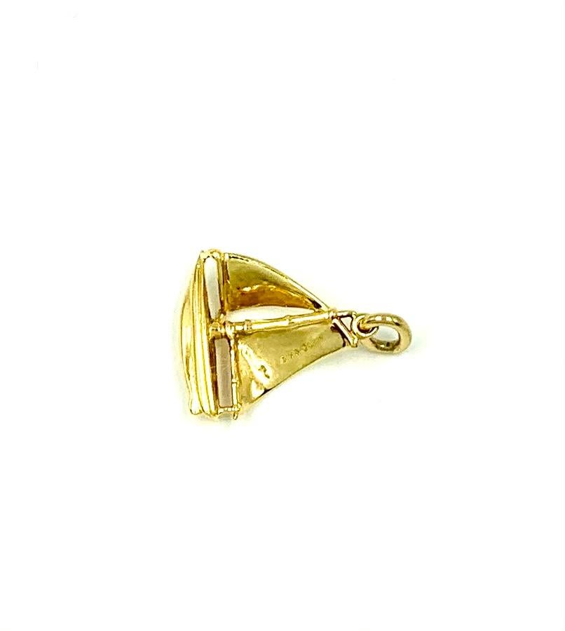 gold sailboat pendant