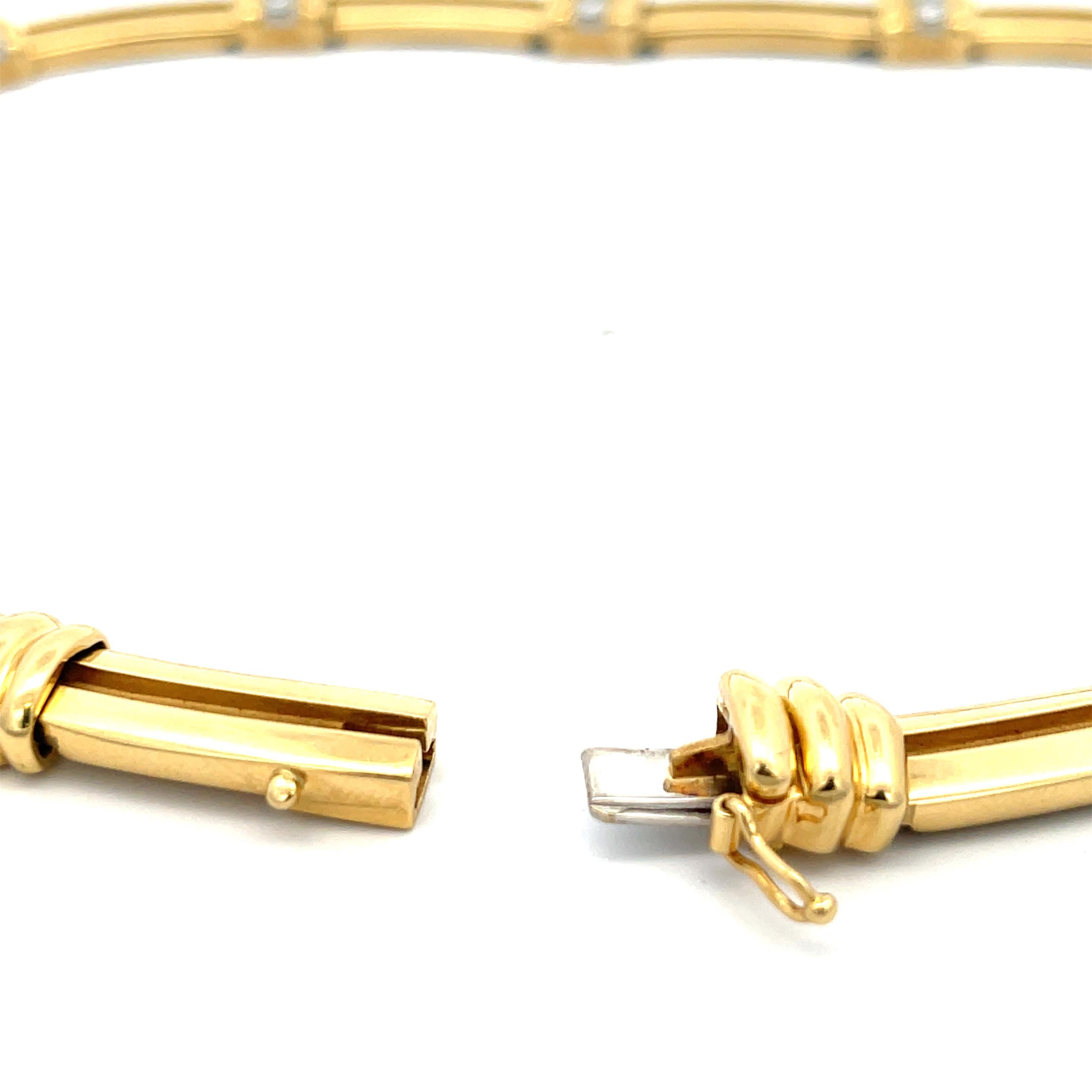 Estate Tiffany & Co. 1.90ctw Diamond Station Necklace 18K Yellow Gold In Excellent Condition In Dallas, TX