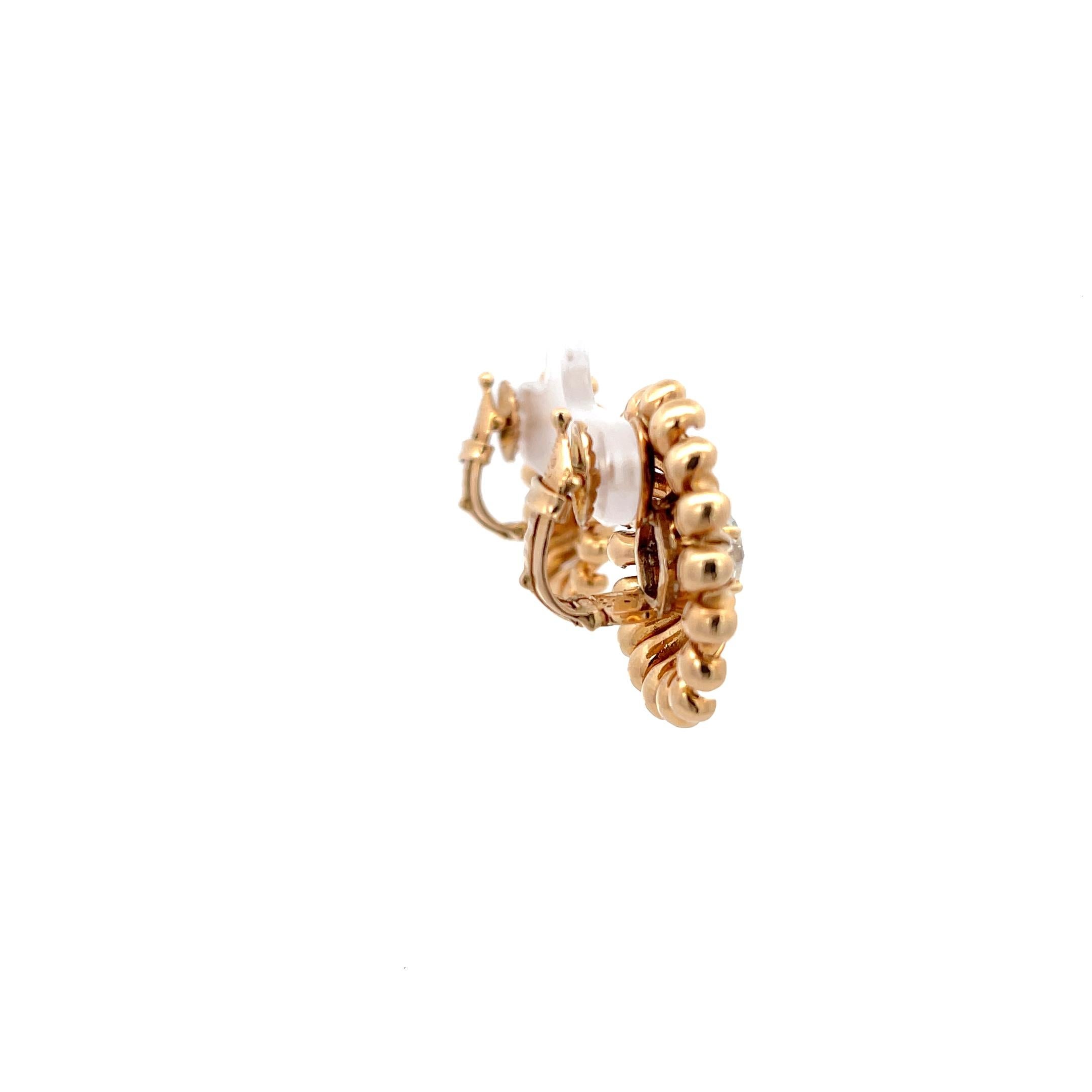 Hexagon Cut Estate Tiffany & Co. Aquamarine Vintage Earrings in 14K Yellow Gold For Sale