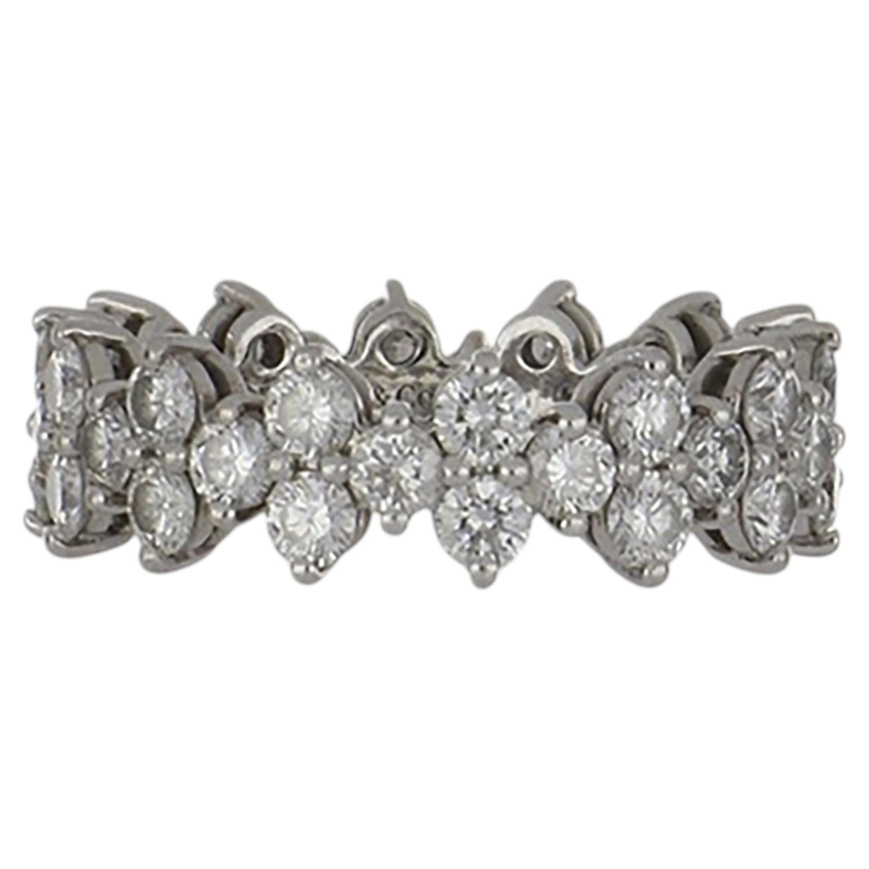 Estate Tiffany & Co. Aria Round Diamond Eternity Band in Platinum