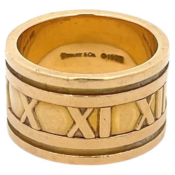 Tiffany & Co, Atlas Ring 18K Yellow Gold For Sale