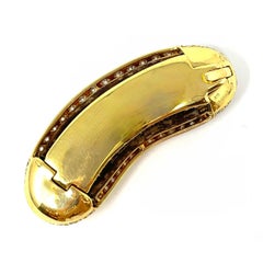 Estate Tiffany & Co. by Elsa Peretti Bean Design Diamond and 18K Gold Barrette