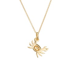 Estate Tiffany & Co Crab Necklace Diamond 18k Yellow Gold 16" Cancer Zodiac