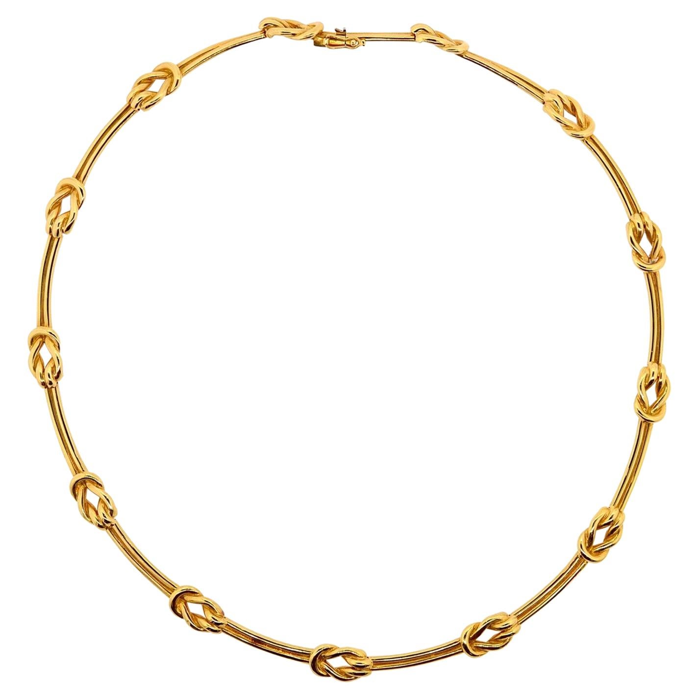 Estate Tiffany & Co. France Gold Necklace For Sale
