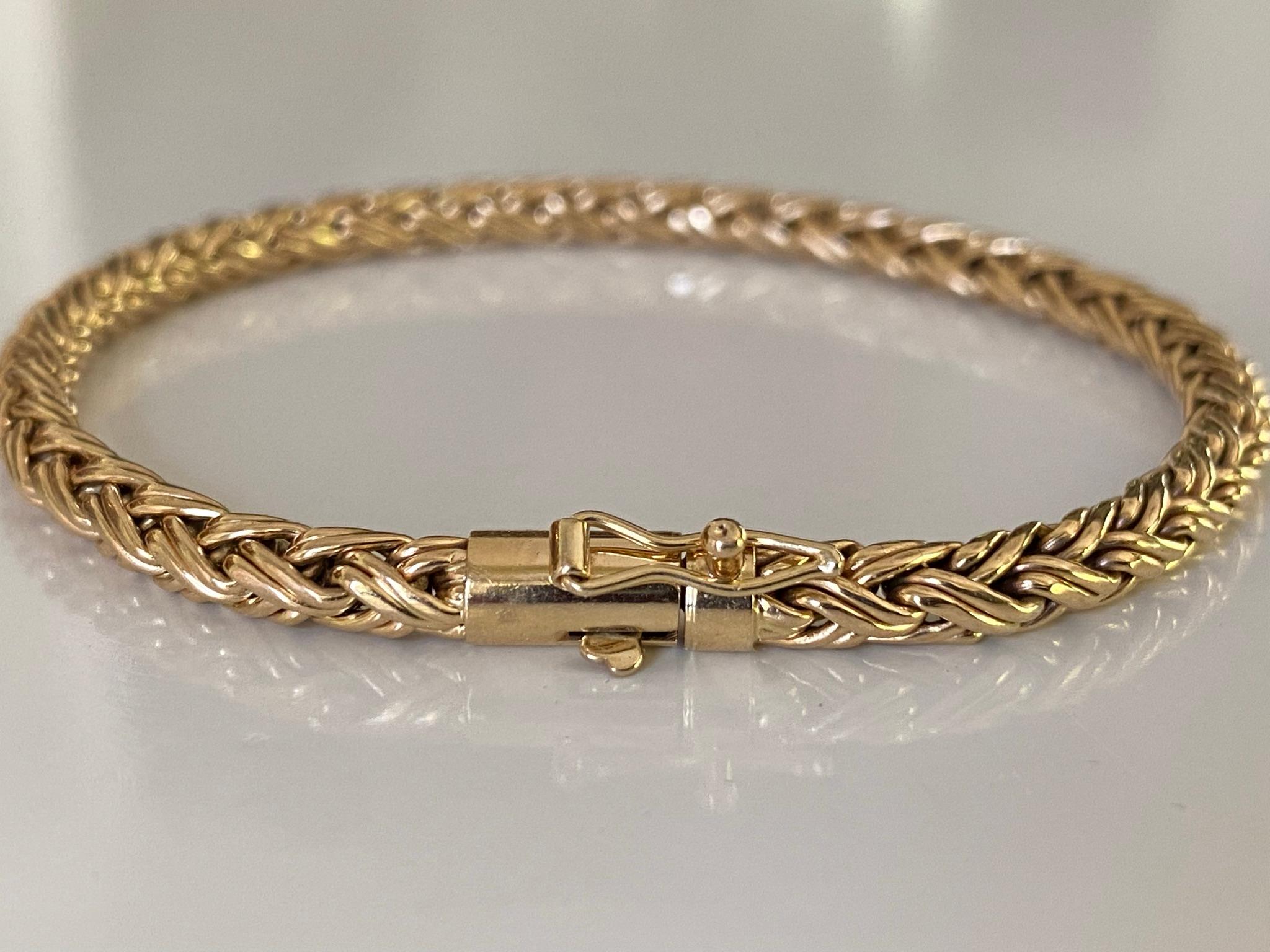 thick gold rope bracelet