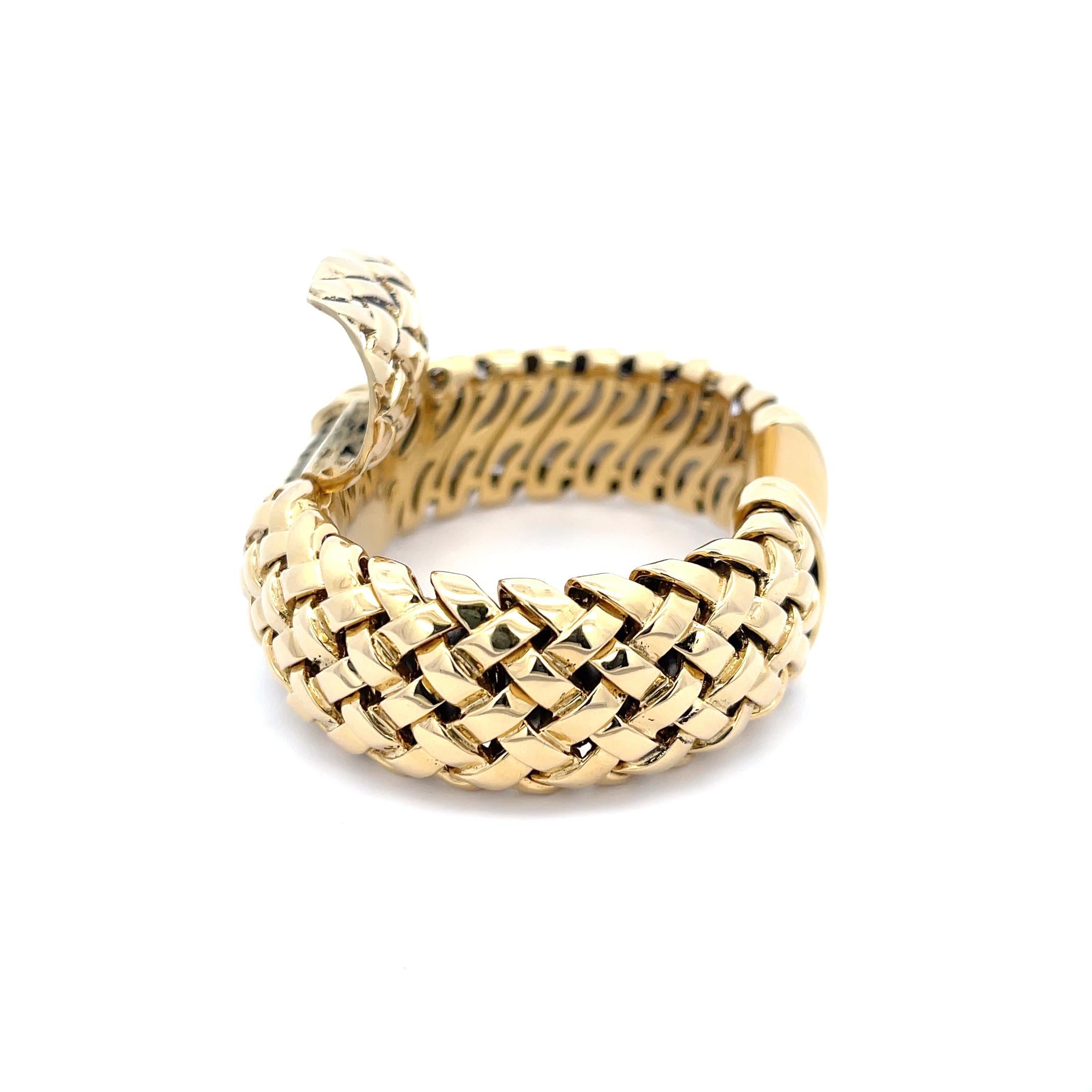 La succession de Tiffany & Co. Bracelet manchette de montre à cadran Hidden Or 18K en vente 2