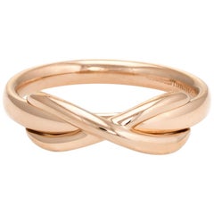 Estate Tiffany & Co. Infinity Ring 18 Karat Roségold Designerschmuck