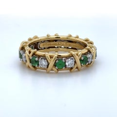 Estate Tiffany & Co. Jean Schlumberger Diamond & Tsavorite 18k Size 8.25