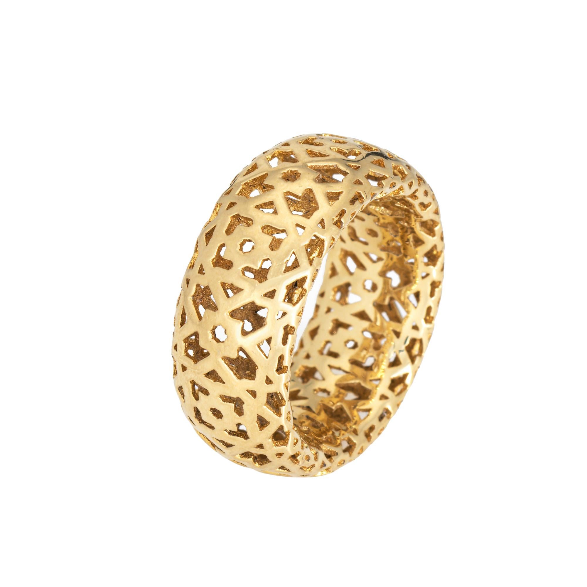 Pre-owned Tiffany & Co 'Marrakesh' ring crafted in 18 karat yellow gold (circa 2000).  
To celebrate 30 years designed iconic jewelry for Tiffany & Co, Paloma Picasso created the Marrakesh collection inspired by her love of Morocco. The thick hollow