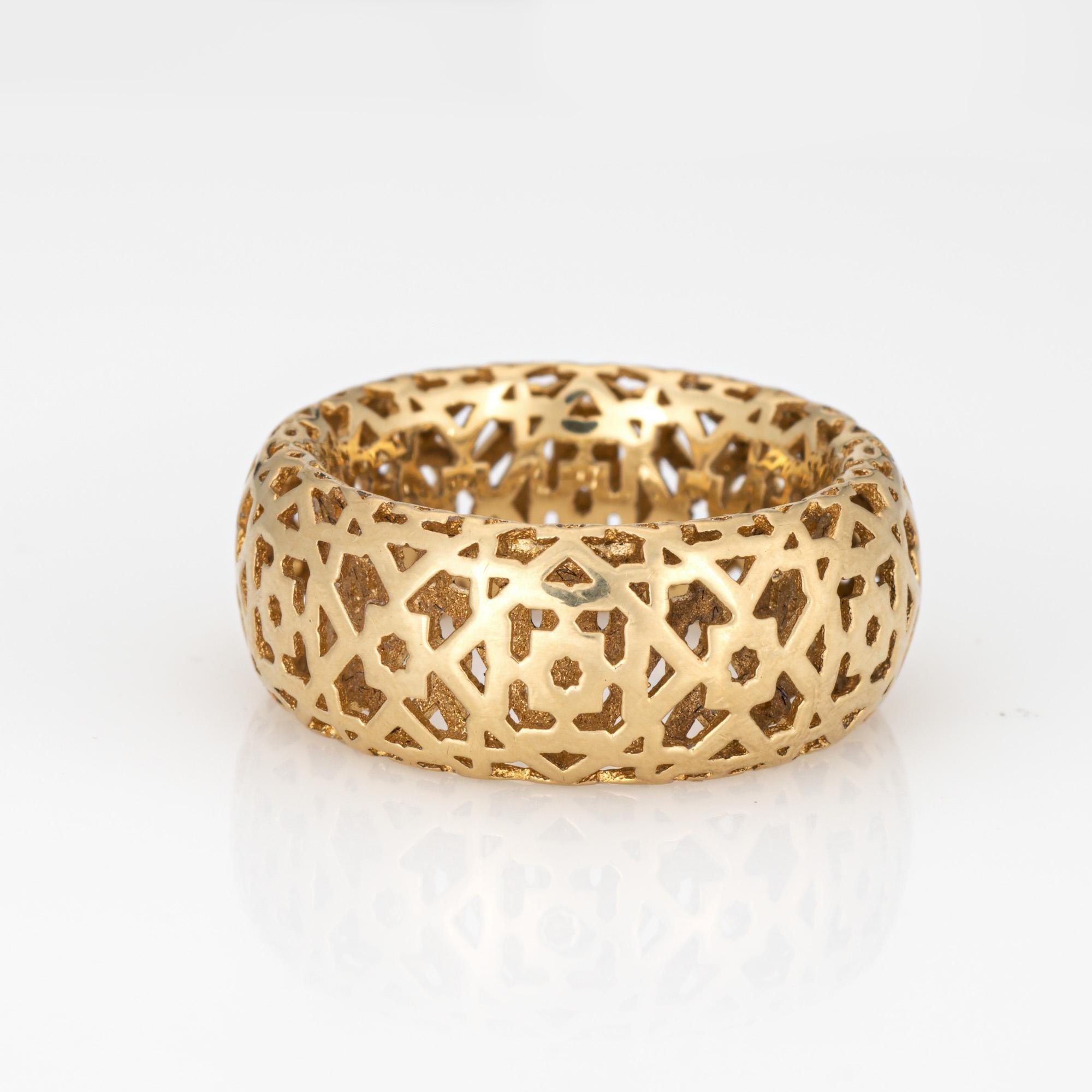 Estate Tiffany & Co Marrakesh Band Sz 6 Paloma Picasso Ring 18k Gold Signed In Good Condition For Sale In Torrance, CA