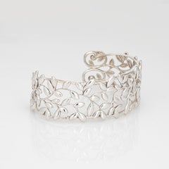 Estate Tiffany & Co Olive Leaf Cuff Paloma Picasso Sterling Silver XL Bracelet