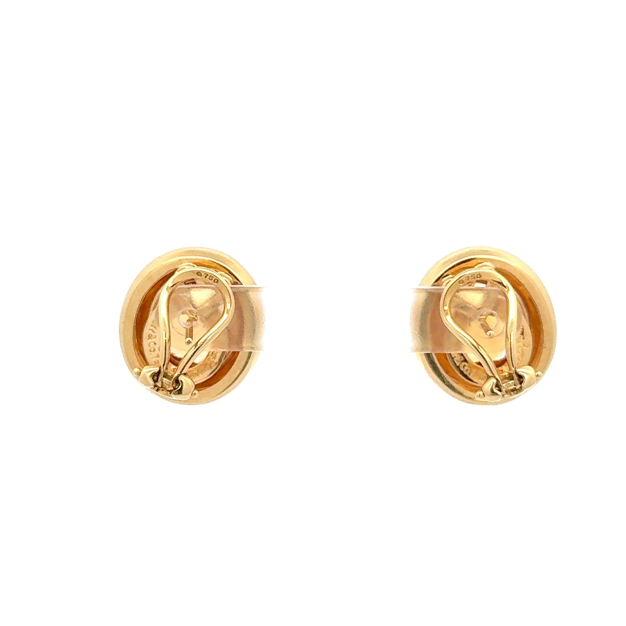 Women's Estate Tiffany & Co. Oval Cut Citrine Earrings 18K Yellow Gold For Sale
