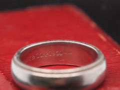Estate Tiffany & Co. Platinum Milgrain Wedding Band Size 7 -VHK#992A
