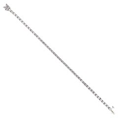 Estate Tiffany & Co. Platinum 'Victoria' 4.49 Carat Diamond Line Bracelet