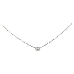 Estate Tiffany & Co. Solitaire Diamond Necklace Platinum