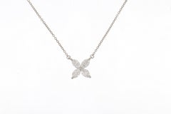 Nachlass Tiffany & Co. Victoria Diamant-Anhänger-Halskette aus Platin
