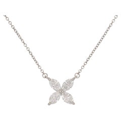 Estate Tiffany & Co. Victoria Diamond Pendant Necklace in Platinum