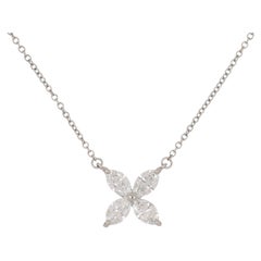 Nachlass Tiffany & Co. Victoria Diamant-Anhänger-Halskette aus Platin