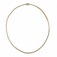 Estate Tiffany & Co. 'Victoria' Diamond Riviera Necklace in 18k Gold