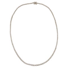 Estate Tiffany & Co. 'Victoria' Diamond Riviera Necklace in 18k Gold