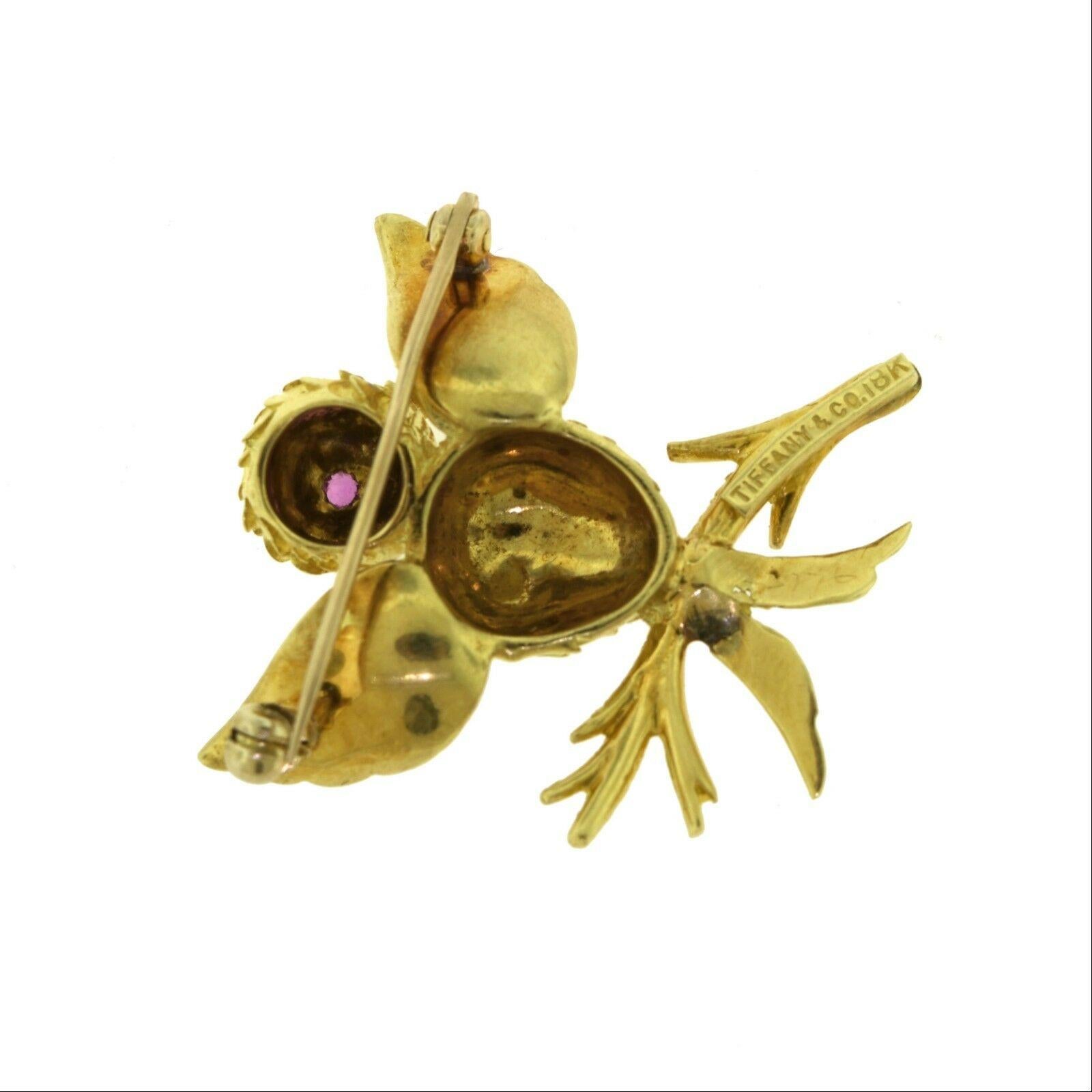 Brilliance Jewels, Miami
Questions? Call Us Anytime!
786,482,8100

Style: Bird Brooch / Pin

Metal: Yellow Gold

Metal Purity: 18k

Stones: 1 Round Ruby (eye)

Total Item Weight (grams): 8.7

​​​​​​​Brooch Length: approx. 1 inch

​​​​​​​Brooch