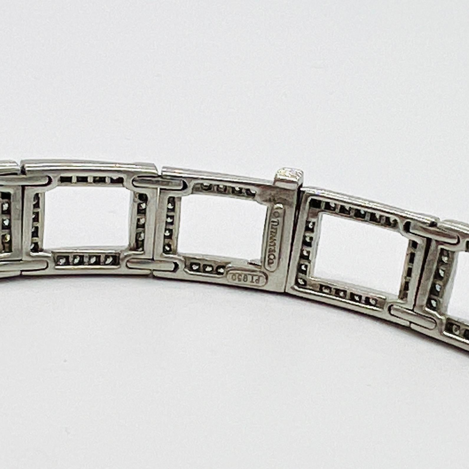 Estate Tiffany & Co White Diamond Necklace in Platinum 3