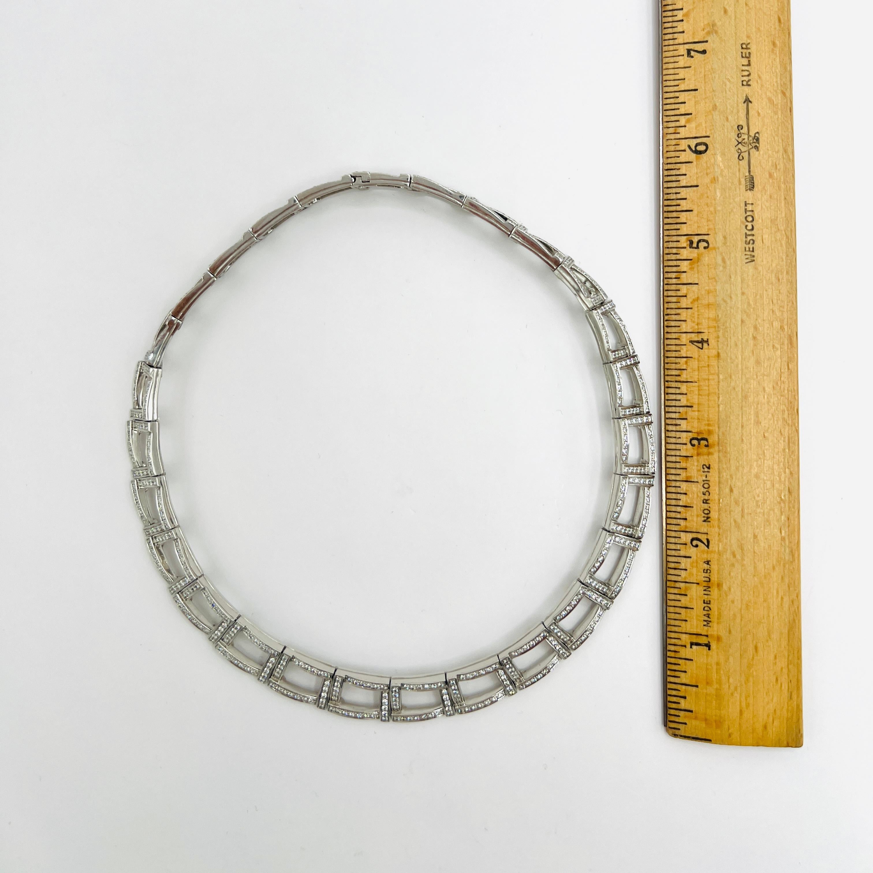 Estate Tiffany & Co White Diamond Necklace in Platinum 2