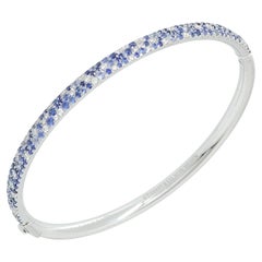 Retro Estate Tiffany & Company Metro Blue Sapphire and White Diamond Bangle