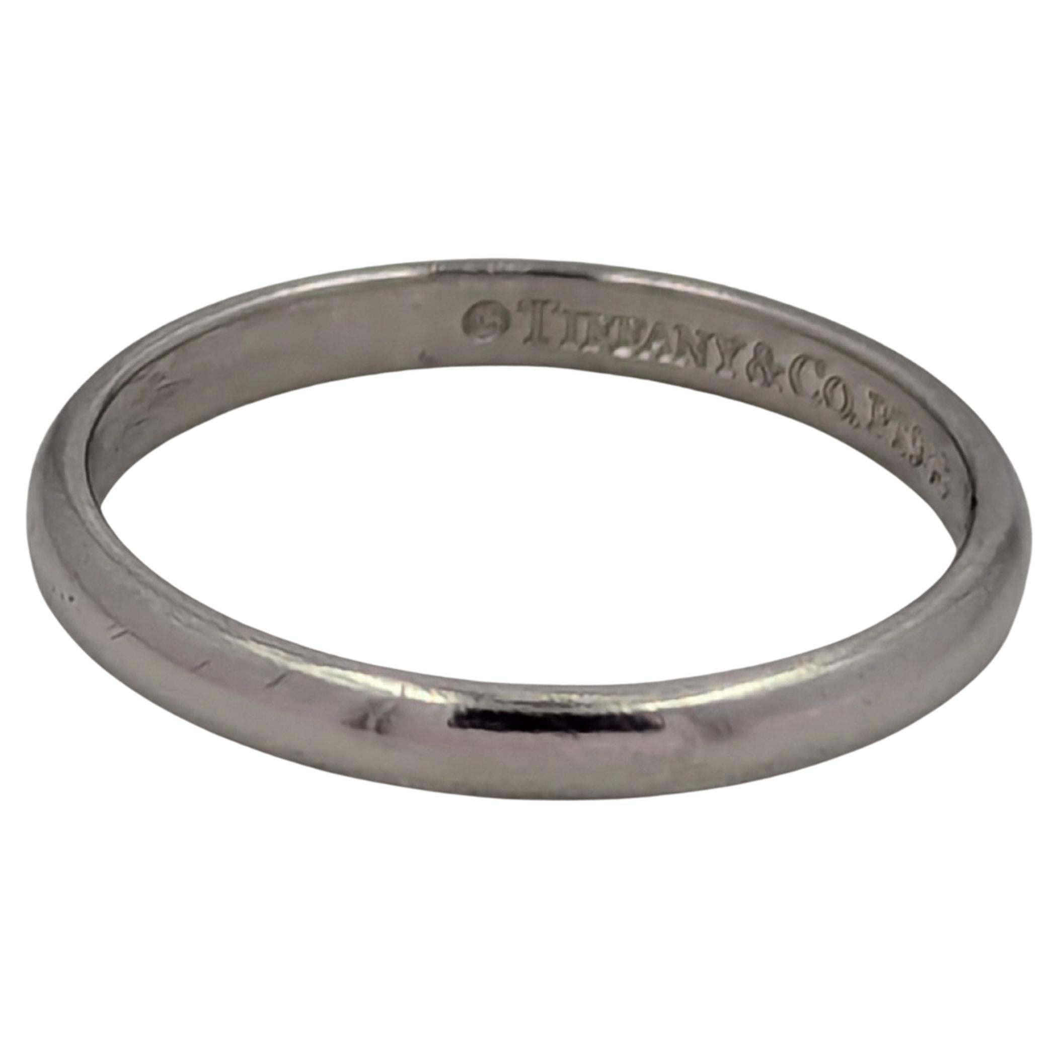 Estate Tiffany 
Company Platinum Wedding Band Sz 4 Pt950 For Sale