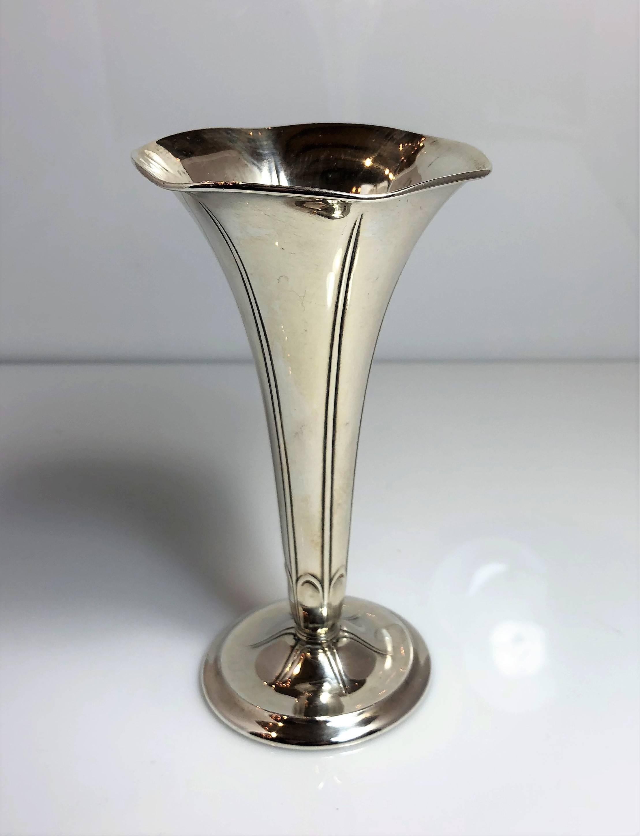 Estate Tiffany Company Sterling Silver Bud Vase, Circa 1920.