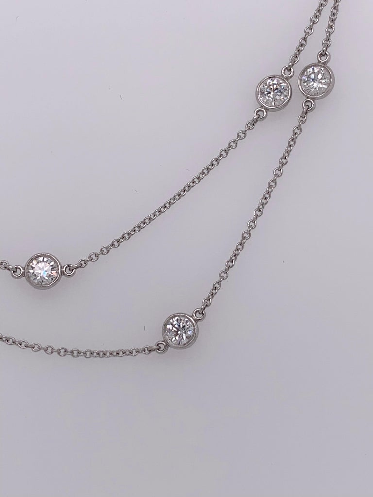 Round Cut Estate Tiffany Elsa Peretti Diamonds by the Yard Necklace