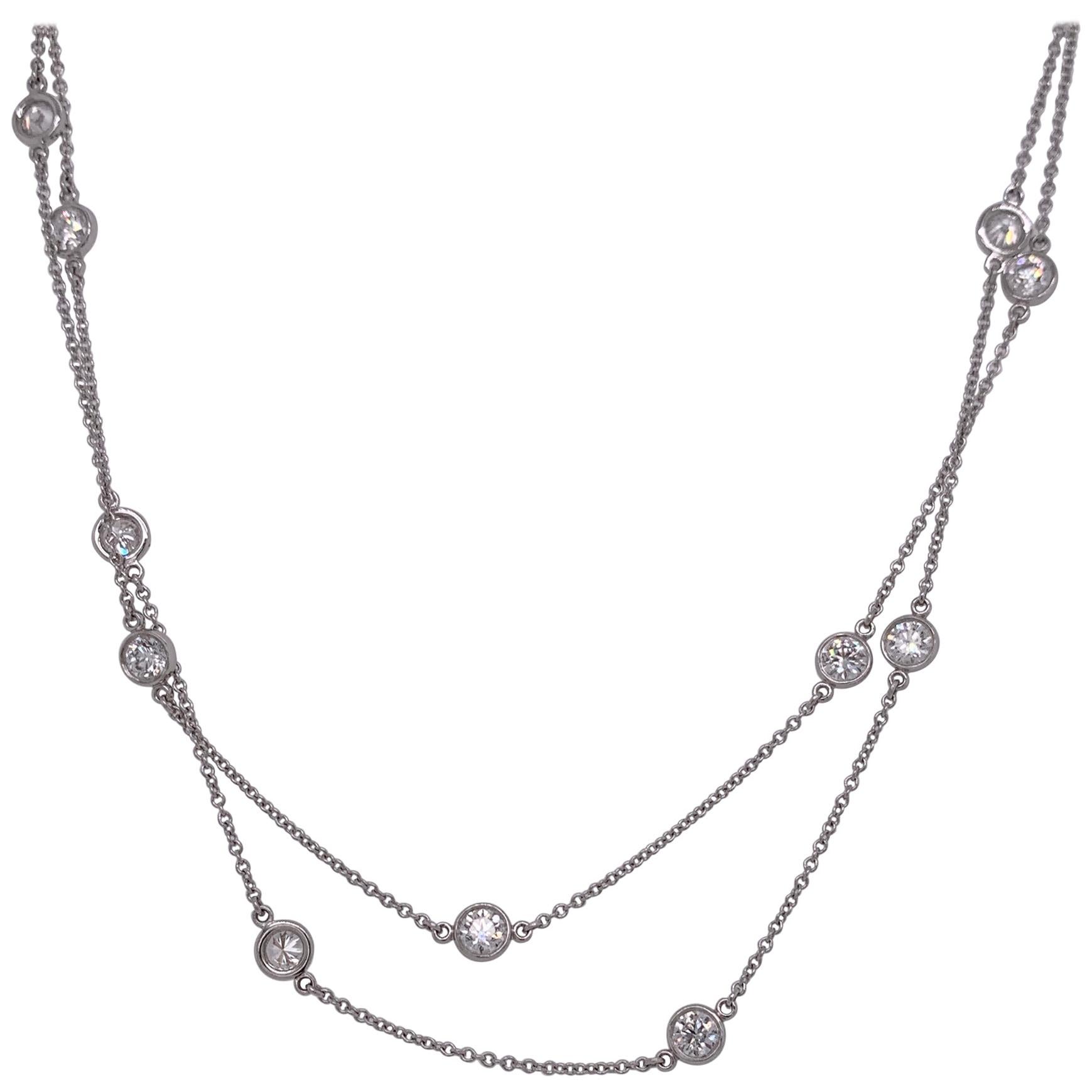 Estate Tiffany Elsa Peretti Diamonds by the Yard Necklace at 1stDibs ...