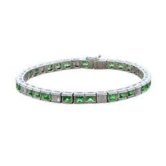 Bracelet en or avec tsavorite et diamants (succession)