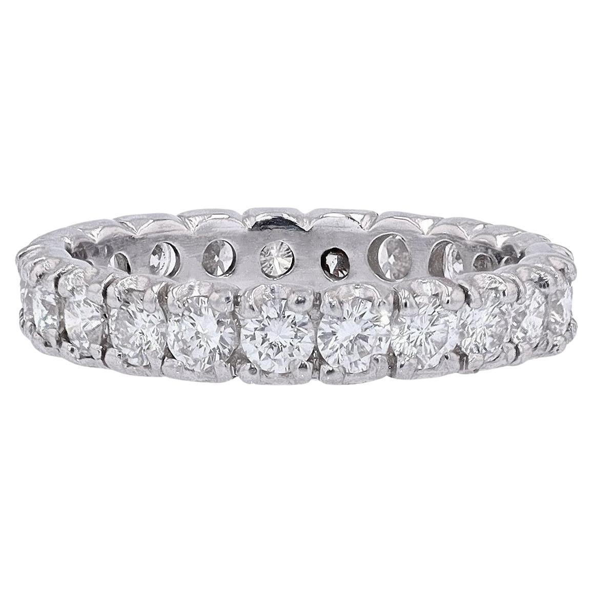 Estate Unisex Platin Diamant Eternity Band Größe 10 1/4