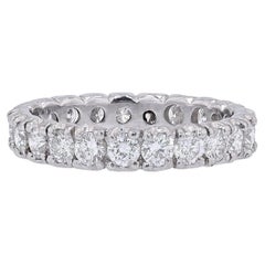 Estate Unisex Platinum Diamond Eternity Wedding Band Size 10 1/4