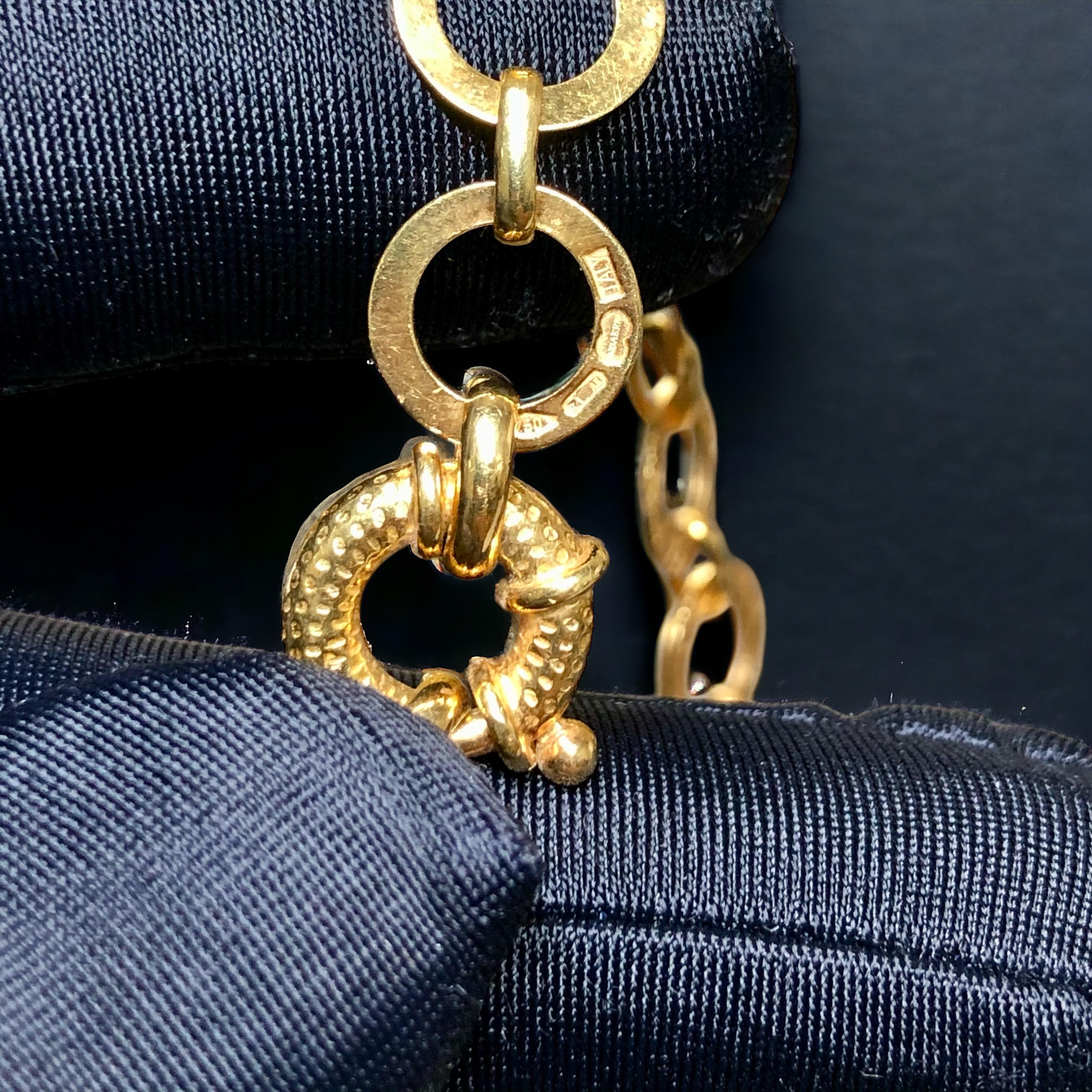 Estate UnoAErre - Collana in oro giallo 18K con cerchio testurizzato A Link 18