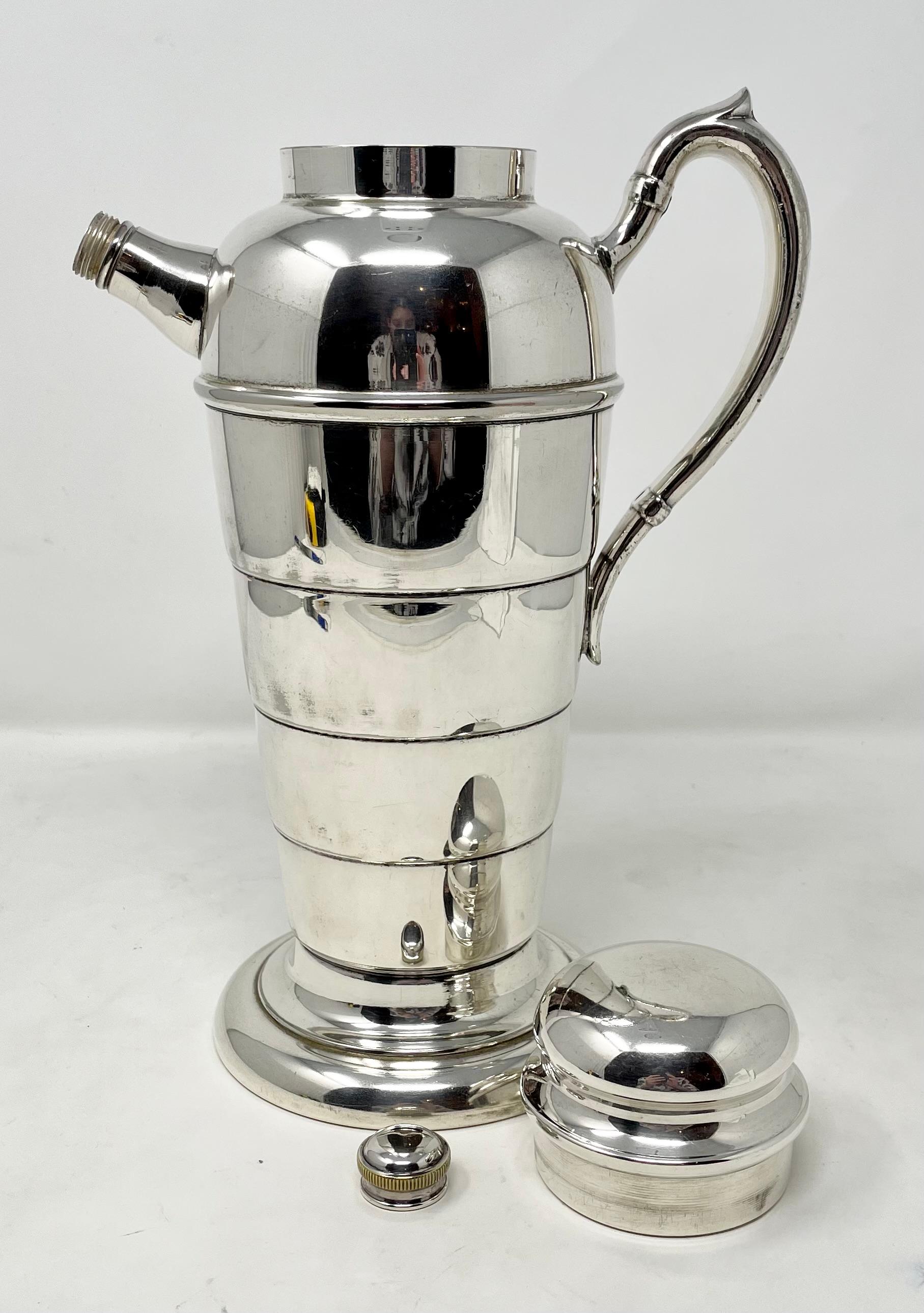 20th Century Estate Unusual Canadian Art Deco Cocktail Shaker Pitcher, circa 1930 For Sale