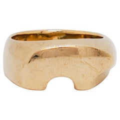 Estate Vail Bear Ring in 14k Yellow Gold