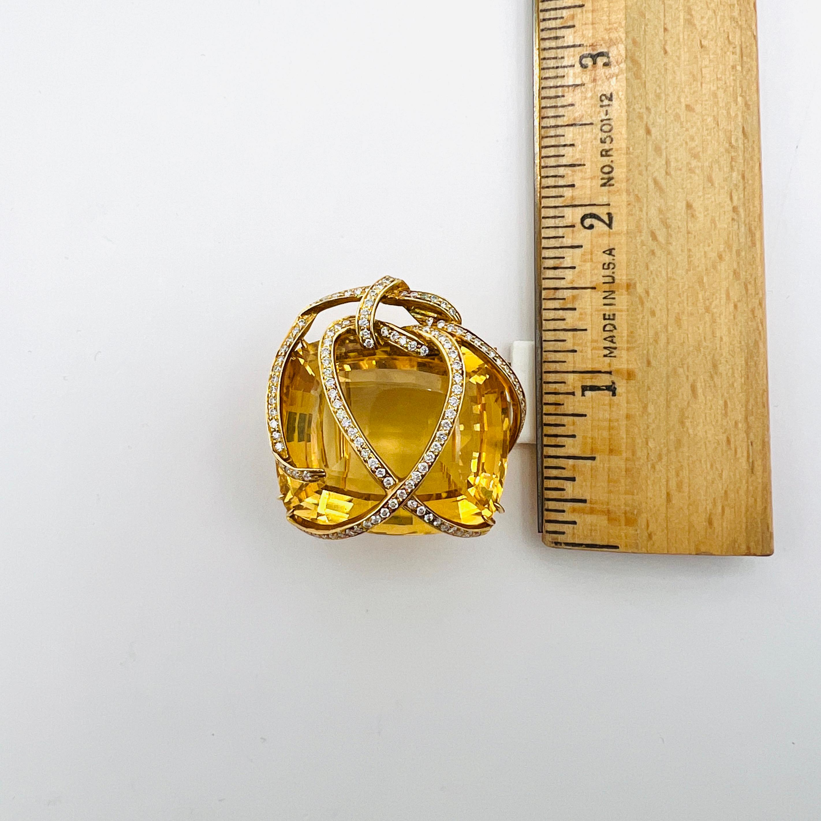 Spilla A. Valentin Magro Estate in oro giallo 18 carati in vendita 2