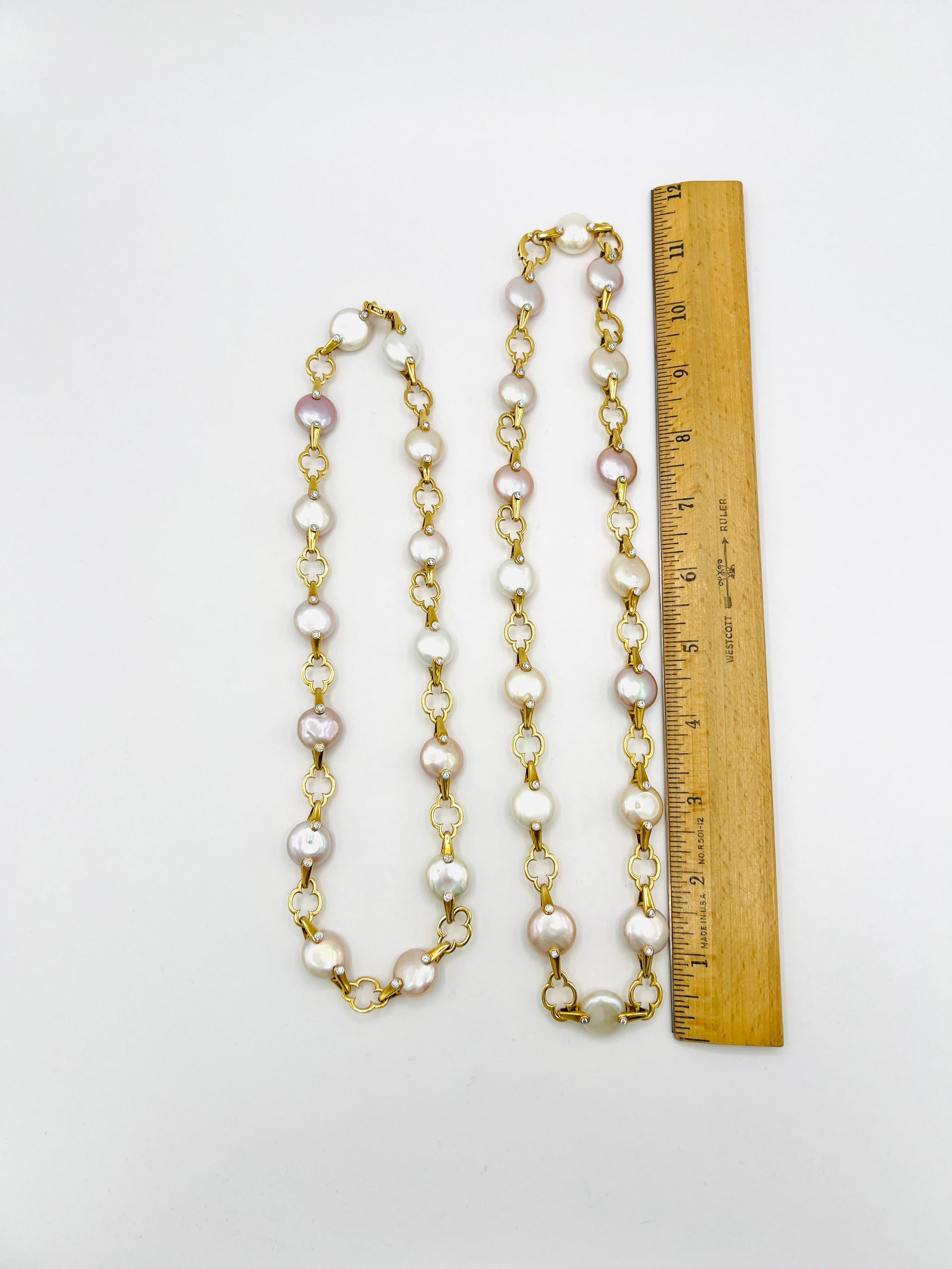 Nachlass Valentin Magro Süßwasser-Zuchtperlen und Diamant-Halskette 10