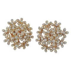 Estate Van Cleef and Arpels 18K Gold Socrate Diamond Earrings