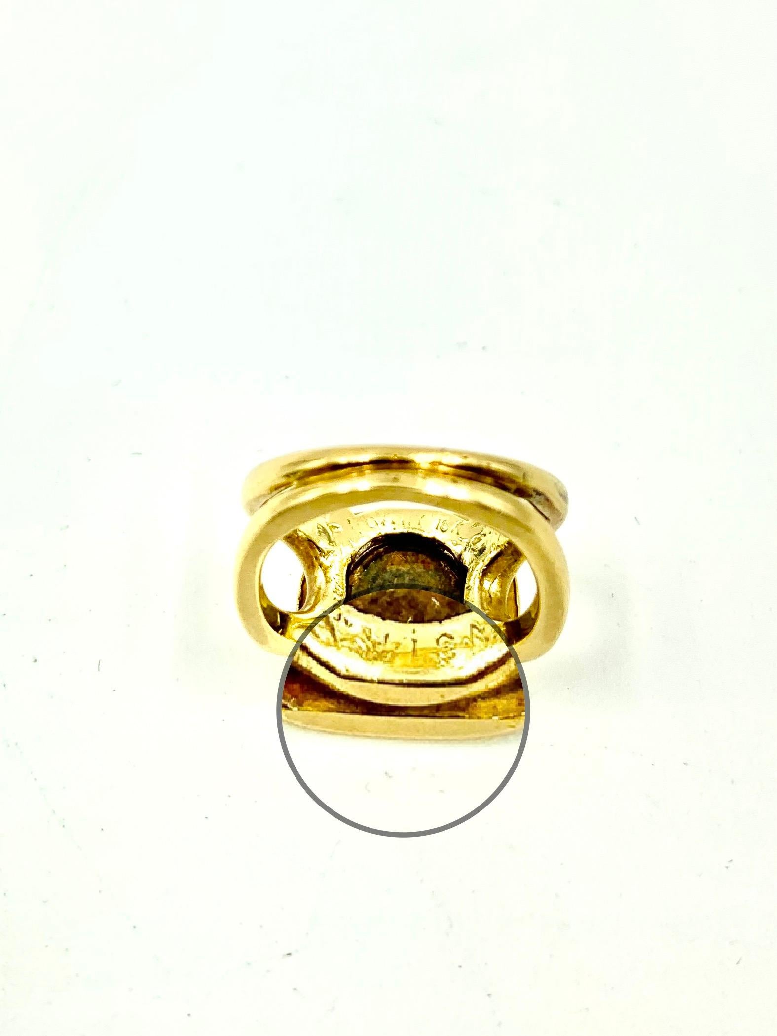 Estate Van Cleef & Arpels 18K Yellow Gold Zodiac Intaglio Libra Signet Ring 4