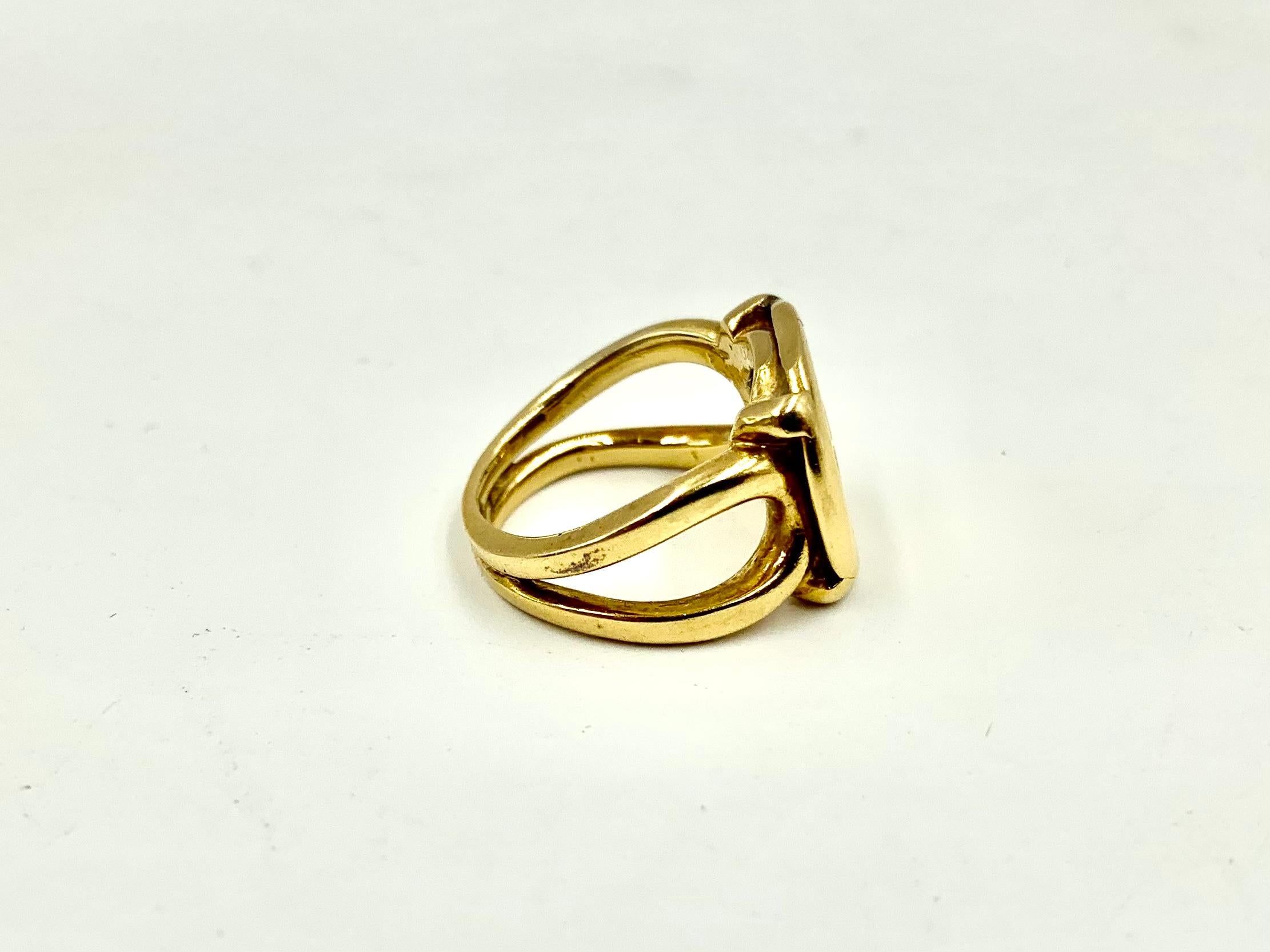 Estate Van Cleef & Arpels 18K Yellow Gold Zodiac Intaglio Libra Signet Ring 6